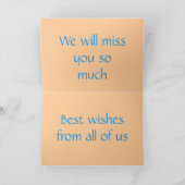 Nous Vous Manquerons Tant De Cartes D'Adieu (Intérieur)