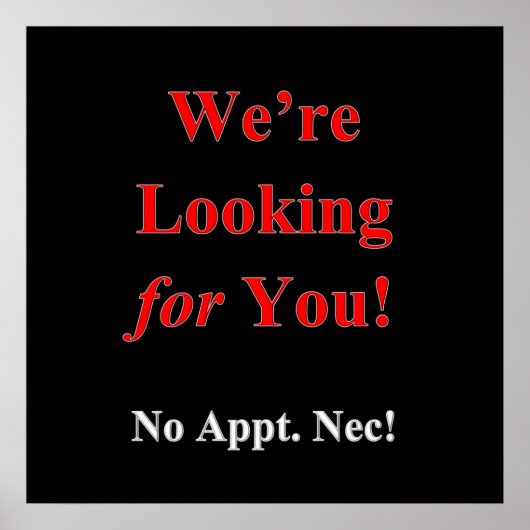 Nous vous recherchons Haircut Vente Poster Matte (Devant)