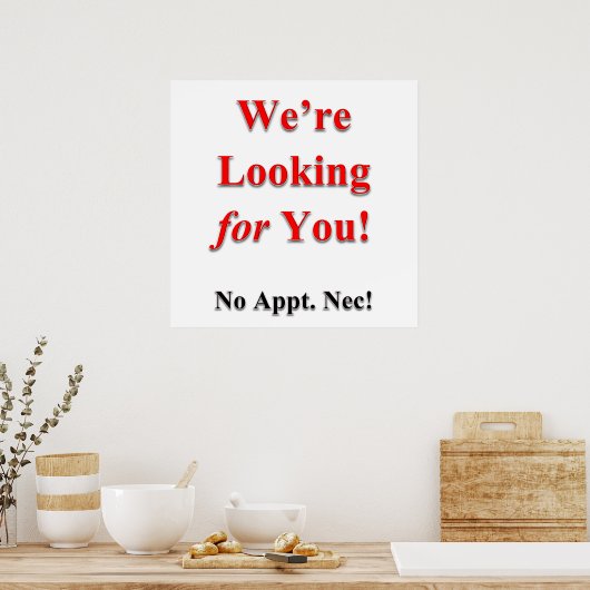 Nous vous recherchons Poster Matte (Cuisine)