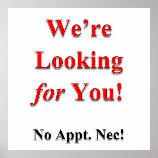 Nous vous recherchons Poster Matte (Devant)