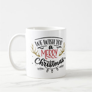 Nous vous souhaitons un joyeux café de Noël Mug -