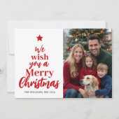 Nous Vous Souhaitons Un Joyeux Carte photo De Noël (Devant)