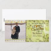 Nous vous souhaitons un joyeux Carte photo de Noël (Devant / Derrière)