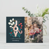 Nous Vous Souhaitons Un Joyeux Carte photo De Noël (Debout devant)