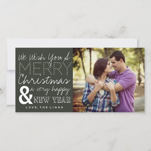 Nous Vous Souhaitons Un Joyeux Carte photo De Noël (Devant)