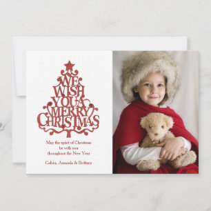 Nous vous souhaitons un joyeux Noël Carte de vœux