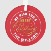 Nous vous souhaitons un joyeux Noël Nom personnali (dos)