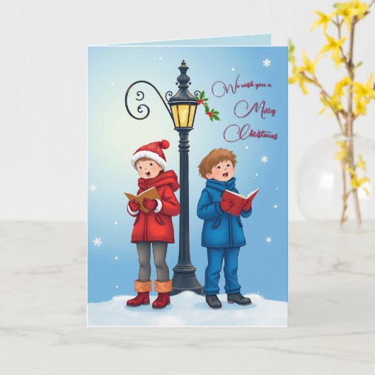 Nous Vous Souhaitons Une Carte De Voeux Joyeuse De (Fleur jaune)