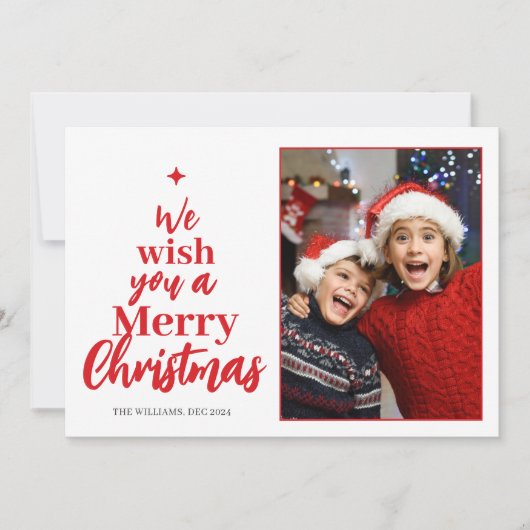 Nous Vous Souhaitons Une Carte Joyeuse De Noël (Devant)