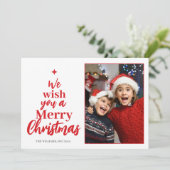 Nous Vous Souhaitons Une Carte Joyeuse De Noël (Debout devant)