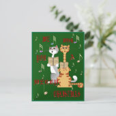 Nous Vous Souhaitons Une Carte Postale Joyeuse De  (Debout devant)