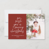 Nous vous souhaitons une joyeuse carte de Noël (Devant)