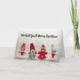 Nous vous tricotons une carte de Joyeux Noël