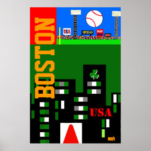 Nouveau 2013 Boston Art Poster Enfants Sports Cade