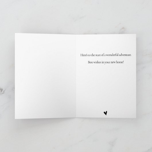 Nouveau Accueil Félicitations Carte de voeux (Intérieur)