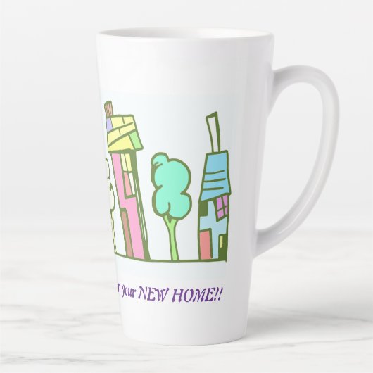 Nouveau Accueil Mug Latte Personnalisé Conçu Par E (Droite)