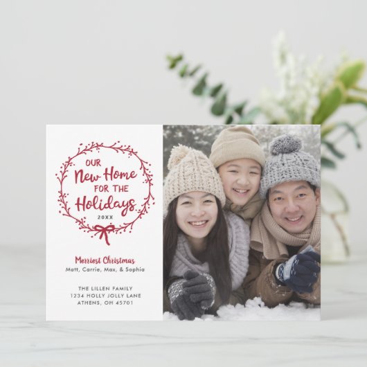 Nouveau Accueil Photo Noël Moving Faire-part (Debout devant)