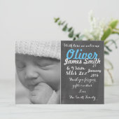 Nouveau Baby Boy/ Carte Faire-part de naissance/Pe (Debout devant)