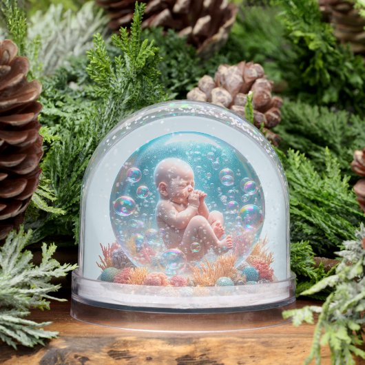 Nouveau Baby Boy Faire-part de naissance Snow Glob (Hiver)