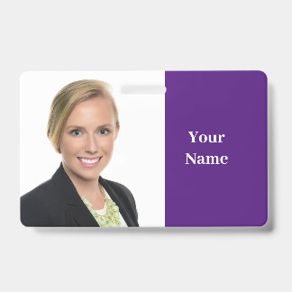 NOUVEAU ! Badge - Horizontal - Violet personnalisé