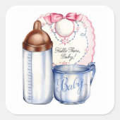 Nouveau Bébé autocollants cadeau pour paniers ou l (Devant)