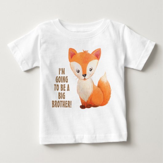 Nouveau bébé Big Brother Petit Fox Toddler Tshirt (Devant)