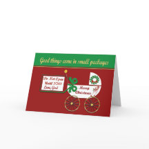 Nouveau bébé carte de Noël amour Dieu