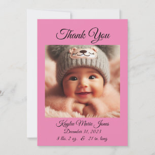 Nouveau bébé Carte de remerciements/Faire-part