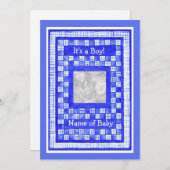 Nouveau bébé Carte photo Faire-part pour bébé pers (Devant / Derrière)