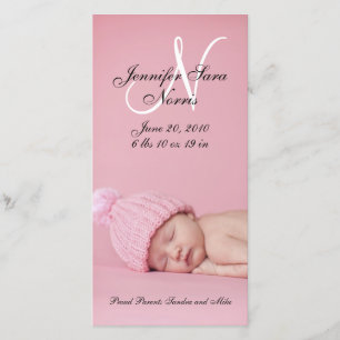 Nouveau bébé Cartes photos Faire-part de naissance