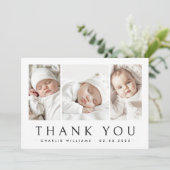 Nouveau bébé faire-part 3 photo carte de remerciem (Debout devant)