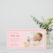 Nouveau bébé Faire-part fille (Debout devant)