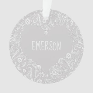 Nouveau bébé Faire-part Floral intemporel Keepsaké