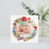 nouveau bébé faire-part Joyeux Noël (Debout devant)