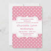 Nouveau bébé, Faire-part photo, Pink Polka-Point, (Dos)