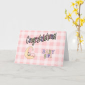 Nouveau Bébé Félicitations Félicitations Carte de  (Fleur jaune)