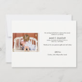 Nouveau bébé frère Faire-part Photo Merci (Dos)