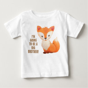 Nouveau bébé grand frère petit renard t-shirt pour