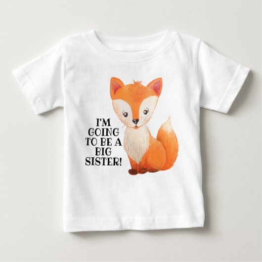 Nouveau bébé Grand Soeur Petit Fox Toddler Tshirt (Devant)