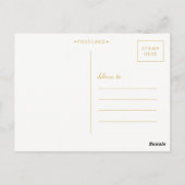 Nouveau bébé Merci d'or de naissance carte postale (Dos)