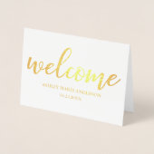 Nouveau bébé moderne Faire-part Gold Foil Card (Devant)