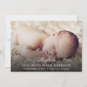 Nouveau bébé photo Elegant Faire-part de naissance (Devant)