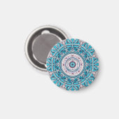 nouveau bloemen mandala magneet (Voorkant / Achterkant)