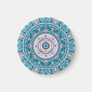 nouveau bloemen mandala magneet