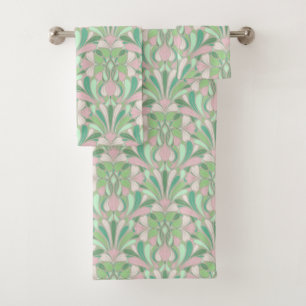 Nouveau Boho Pastel Blush et Flore verte