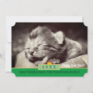 Nouveau Born Kitten et Bonne année! Carte /Chats