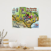 Nouveau Braunfels TEXAS Carte Poster (Cuisine)