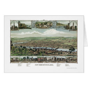 Nouveau Brighton, carte panoramique de PA - 1883