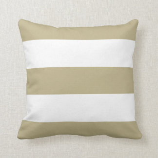 Nouveau cadeau Coussin Tan Beige & White Stripe Co