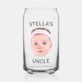 Nouveau cadeau Oncle, personnalisé bébé visage pho (Verso)